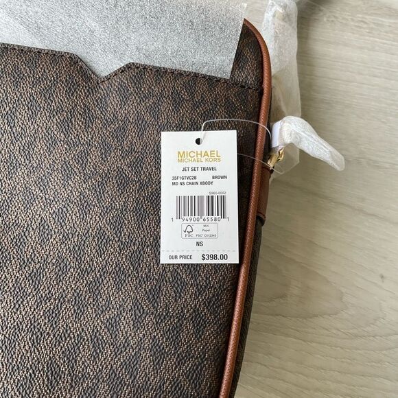 Michael Kors Jet Set Travel Medium Logo Crossbody Bag NWT in packaging - Picture 8 of 10